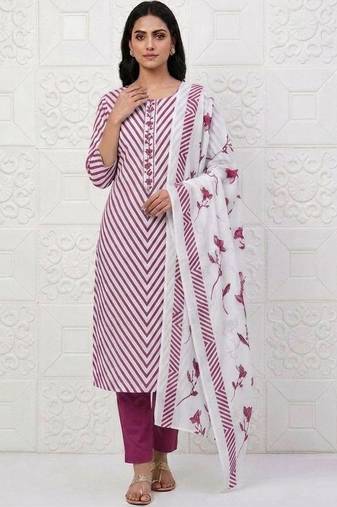 printed cotton unstitched dress material