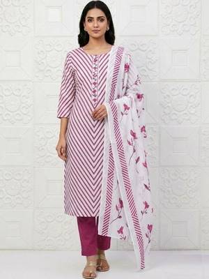 printed cotton unstitched dress material 2