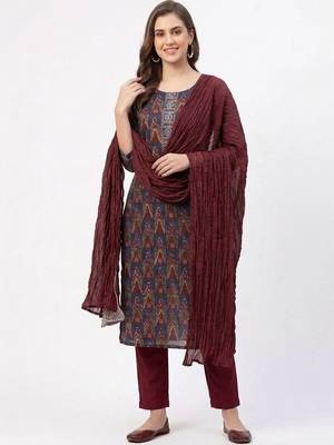 printed cotton unstitched dress material 1