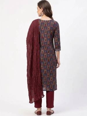 printed cotton unstitched dress material 2