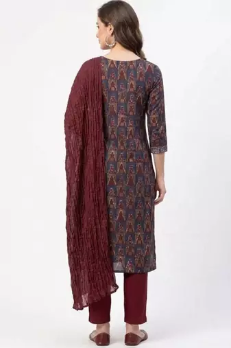 printed cotton unstitched dress material