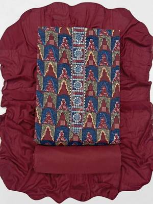 printed cotton unstitched dress material 5
