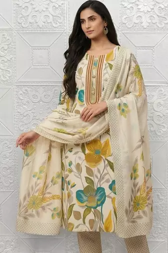 printed cotton unstitched dress material
