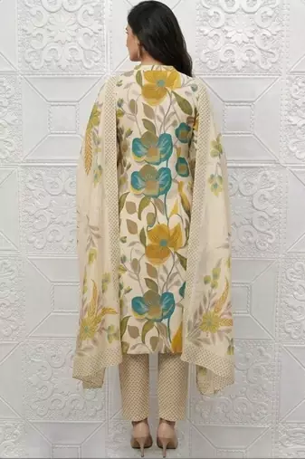 printed cotton unstitched dress material
