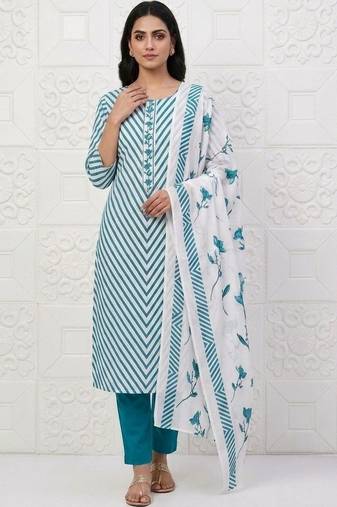 printed cotton unstitched dress material