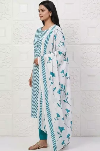 printed cotton unstitched dress material