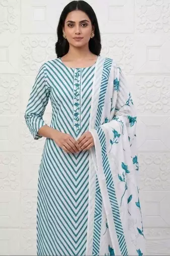 printed cotton unstitched dress material