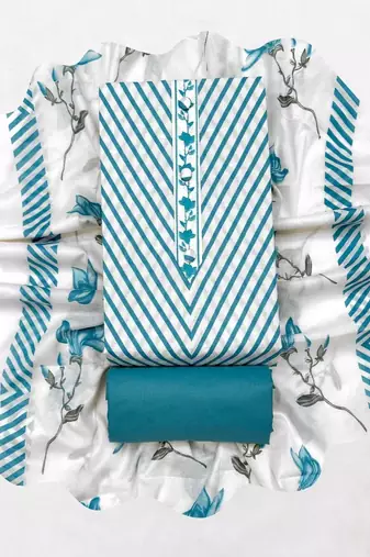 printed cotton unstitched dress material