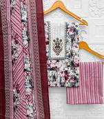 printed cotton unstitched dress material
