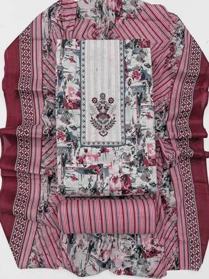 printed cotton unstitched dress material 4