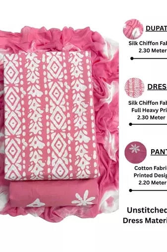 printed cotton unstitched dress material
