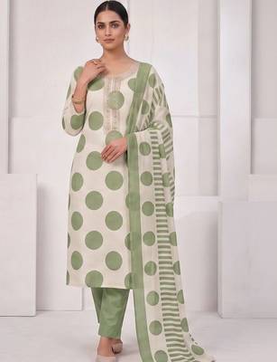 printed cotton unstitched dress material 2