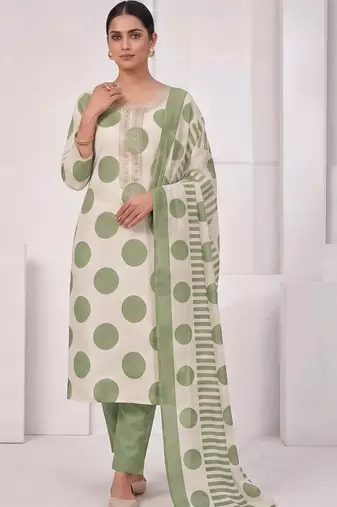 printed cotton unstitched dress material