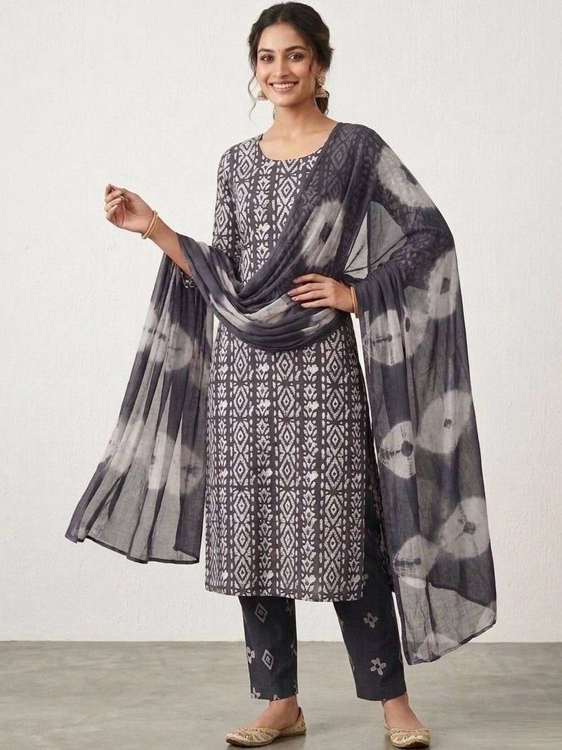 printed cotton unstitched dress material