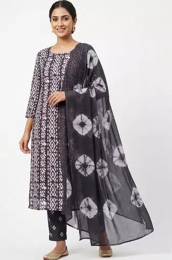 printed cotton unstitched dress material