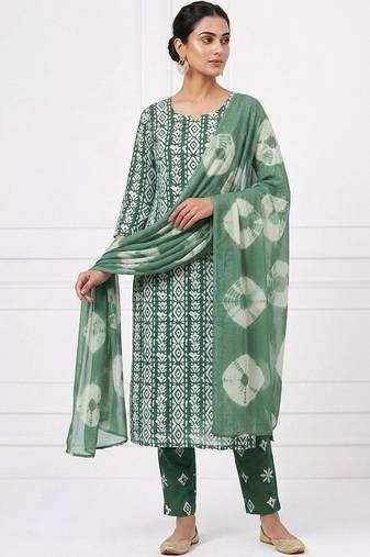 printed cotton unstitched dress material