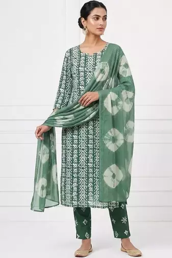 printed cotton unstitched dress material