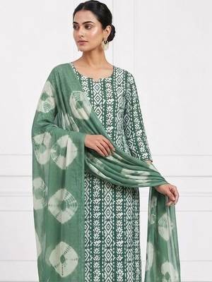 printed cotton unstitched dress material 2
