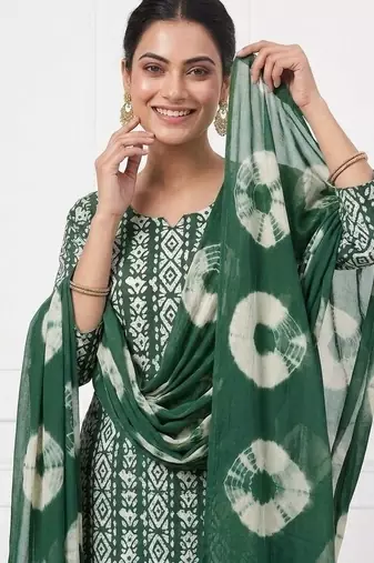 printed cotton unstitched dress material