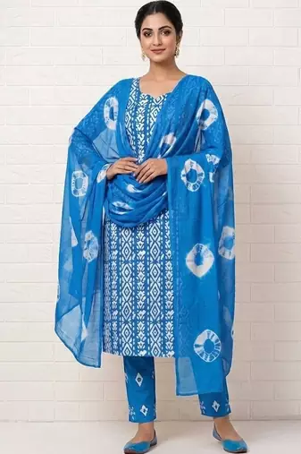 printed cotton unstitched dress material