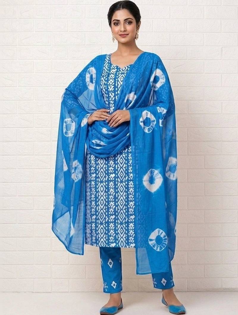 printed cotton unstitched dress material