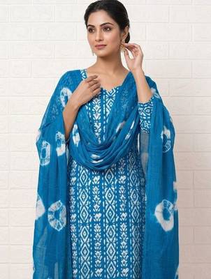 printed cotton unstitched dress material 2