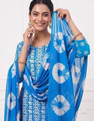 printed cotton unstitched dress material 3
