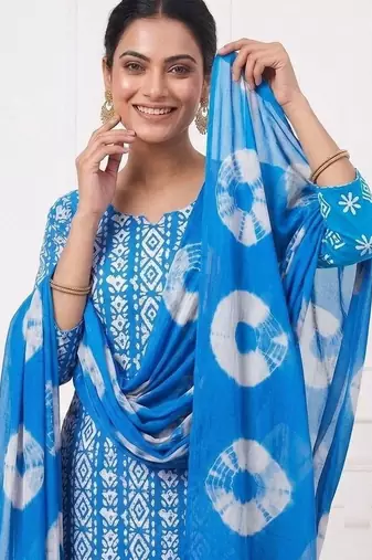 printed cotton unstitched dress material