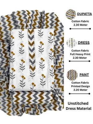 printed cotton unstitched dress material 4