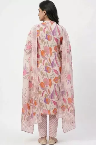 printed cotton unstitched dress material