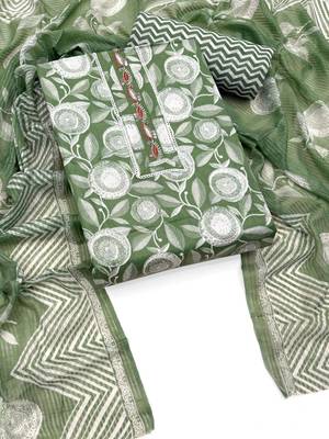 printed cotton unstitched dress material 1