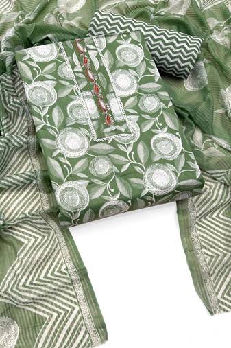 printed cotton unstitched dress material