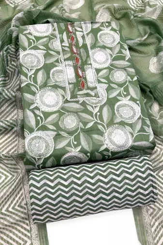 printed cotton unstitched dress material
