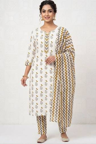Printed Pure Cotton Unstitched Dress Material