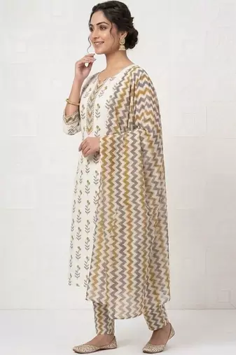 printed cotton unstitched dress material