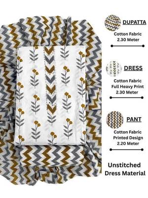printed cotton unstitched dress material 4