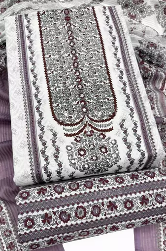 printed cotton unstitched dress material