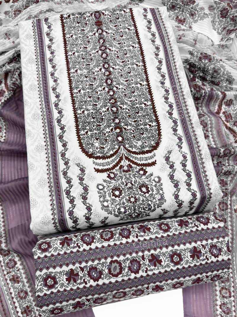 printed cotton unstitched dress material