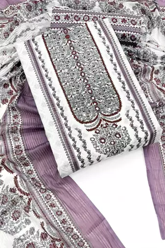 printed cotton unstitched dress material