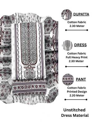 printed cotton unstitched dress material 5