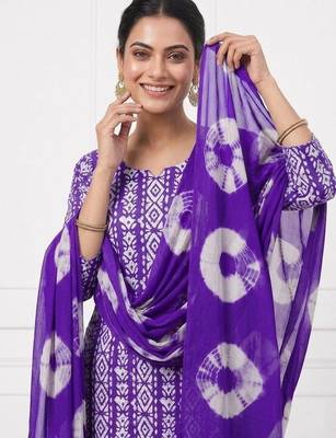 women printed cotton unstitched dress material 2