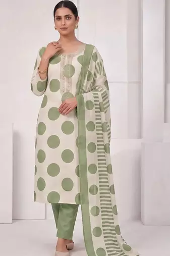 printed cotton unstitched dress material