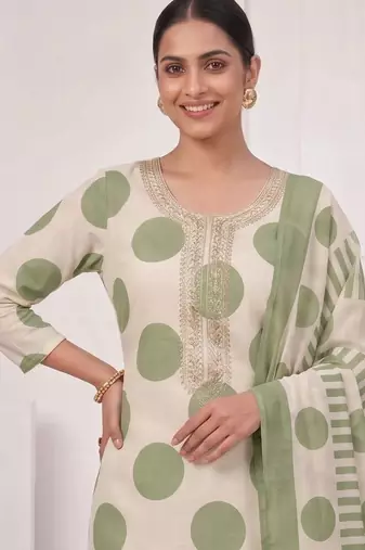 printed cotton unstitched dress material