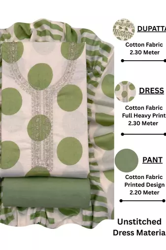 printed cotton unstitched dress material