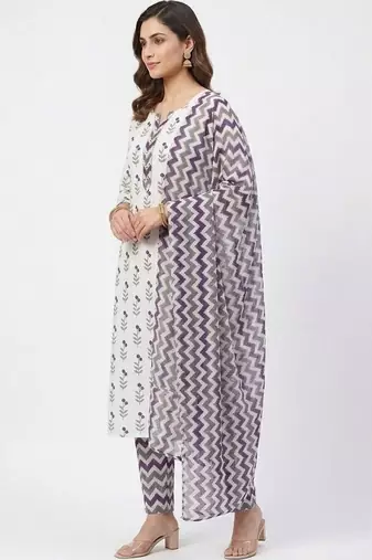 printed cotton unstitched dress material