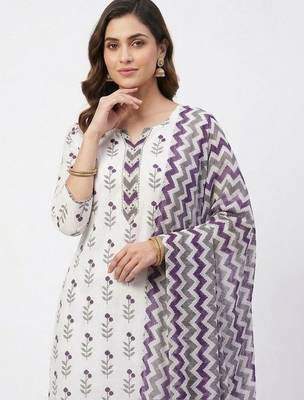 printed cotton unstitched dress material 3