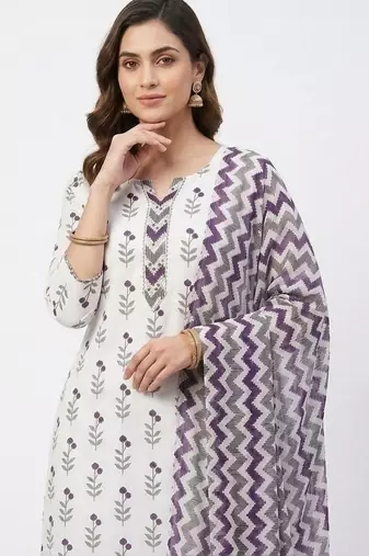 printed cotton unstitched dress material