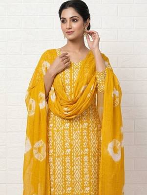 printed cotton unstitched dress material 2