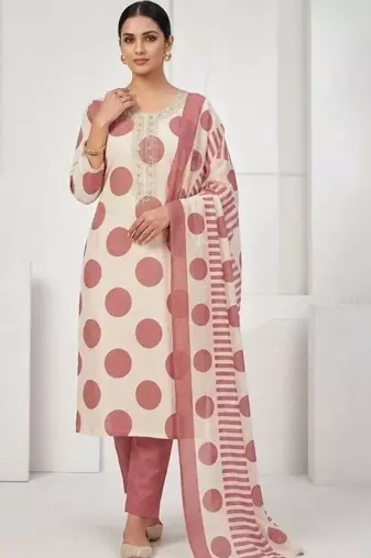 printed cotton unstitched dress material