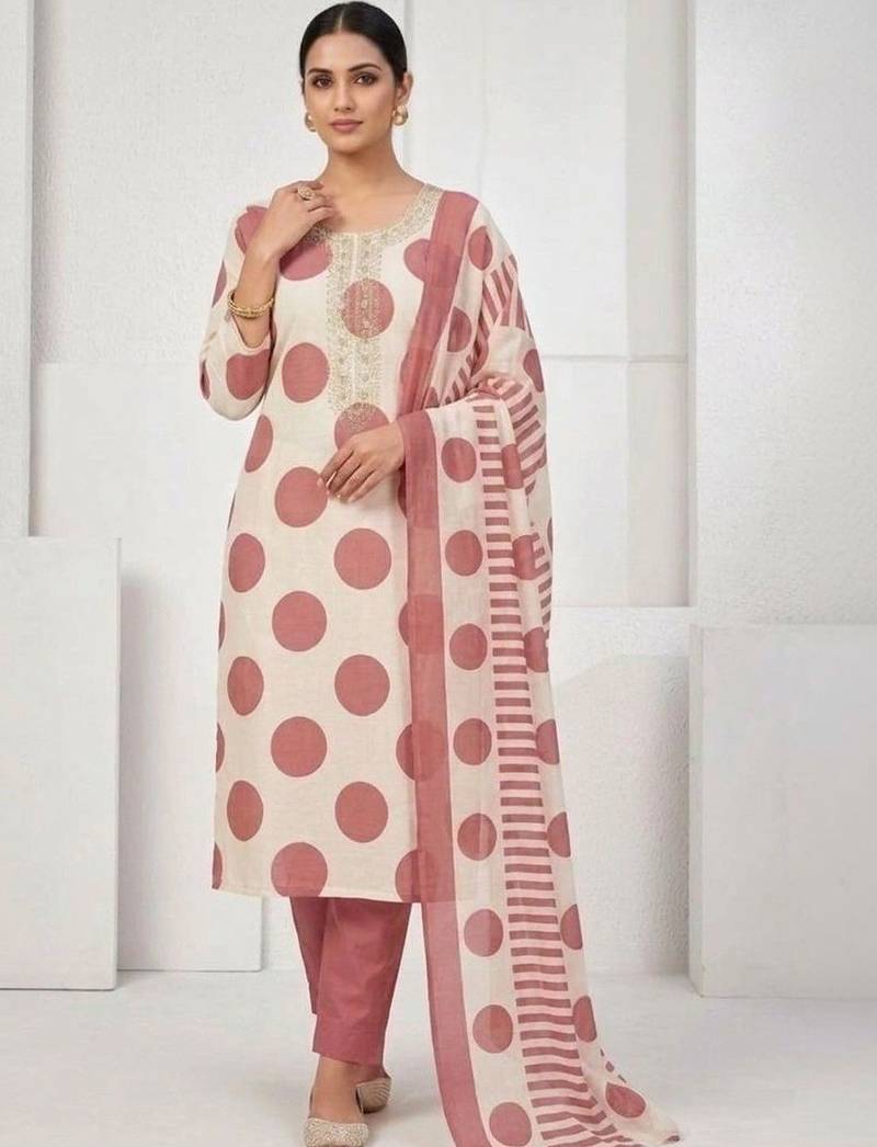 printed cotton unstitched dress material